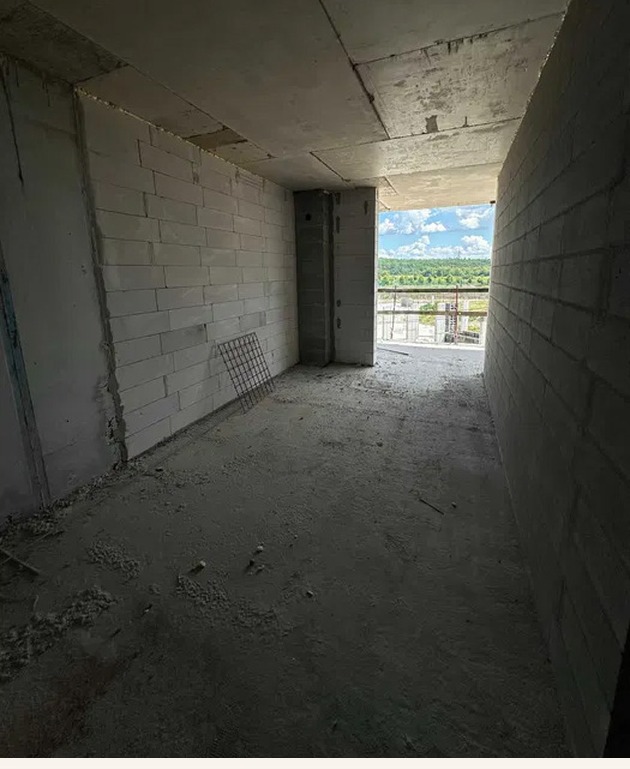 Unfinished property interior image enhancement, before editing